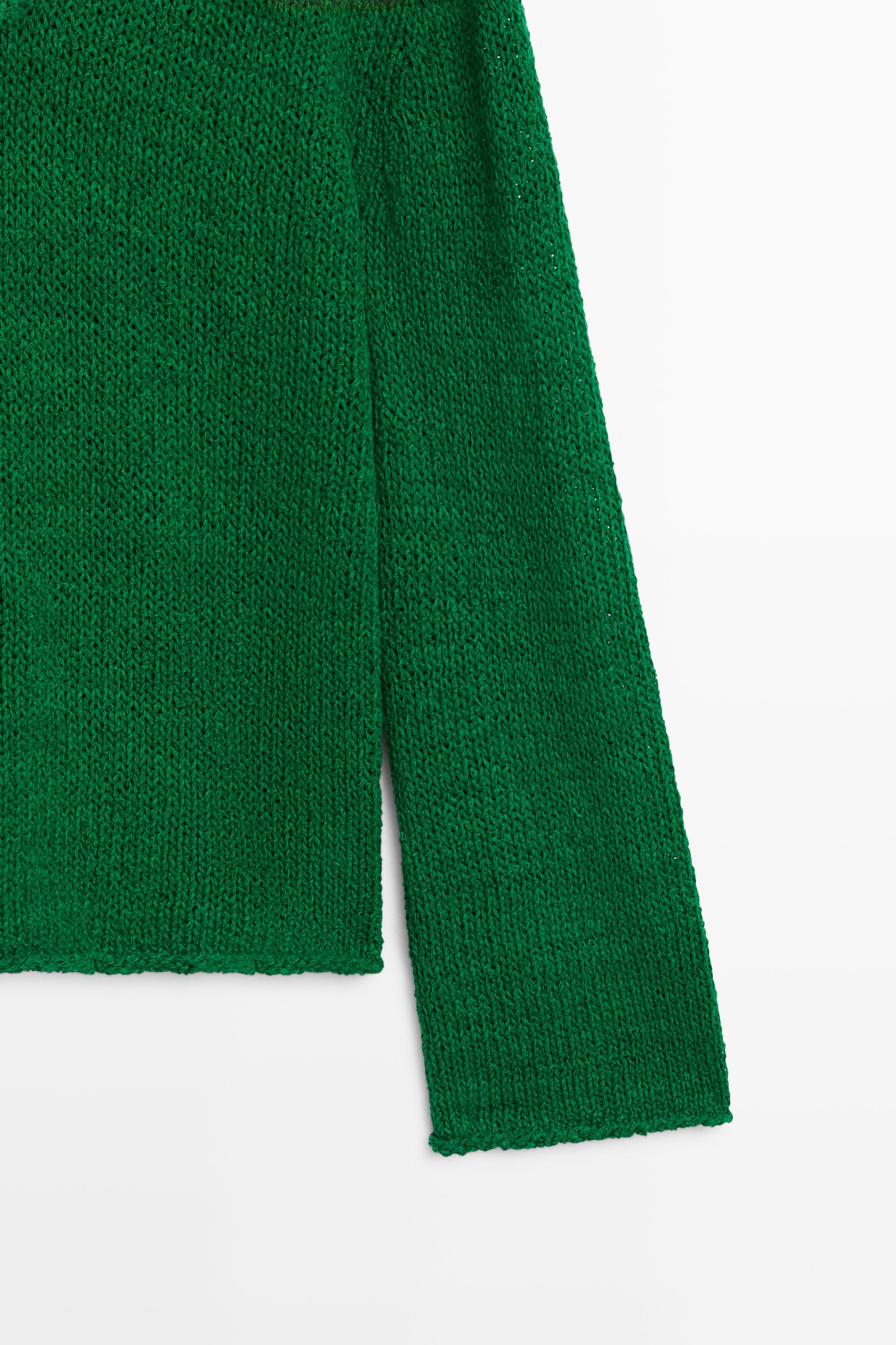 Cotton-blend knit sweater